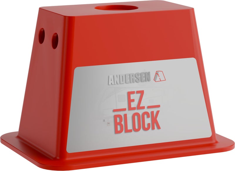 ANDERSEN HITCHES | RV Accessories | Single Trailer EZ Jack Block| Leveling System | RV Stabilizer Stands | Heavy Duty Camper Level for RVs | 3621 - Image 1